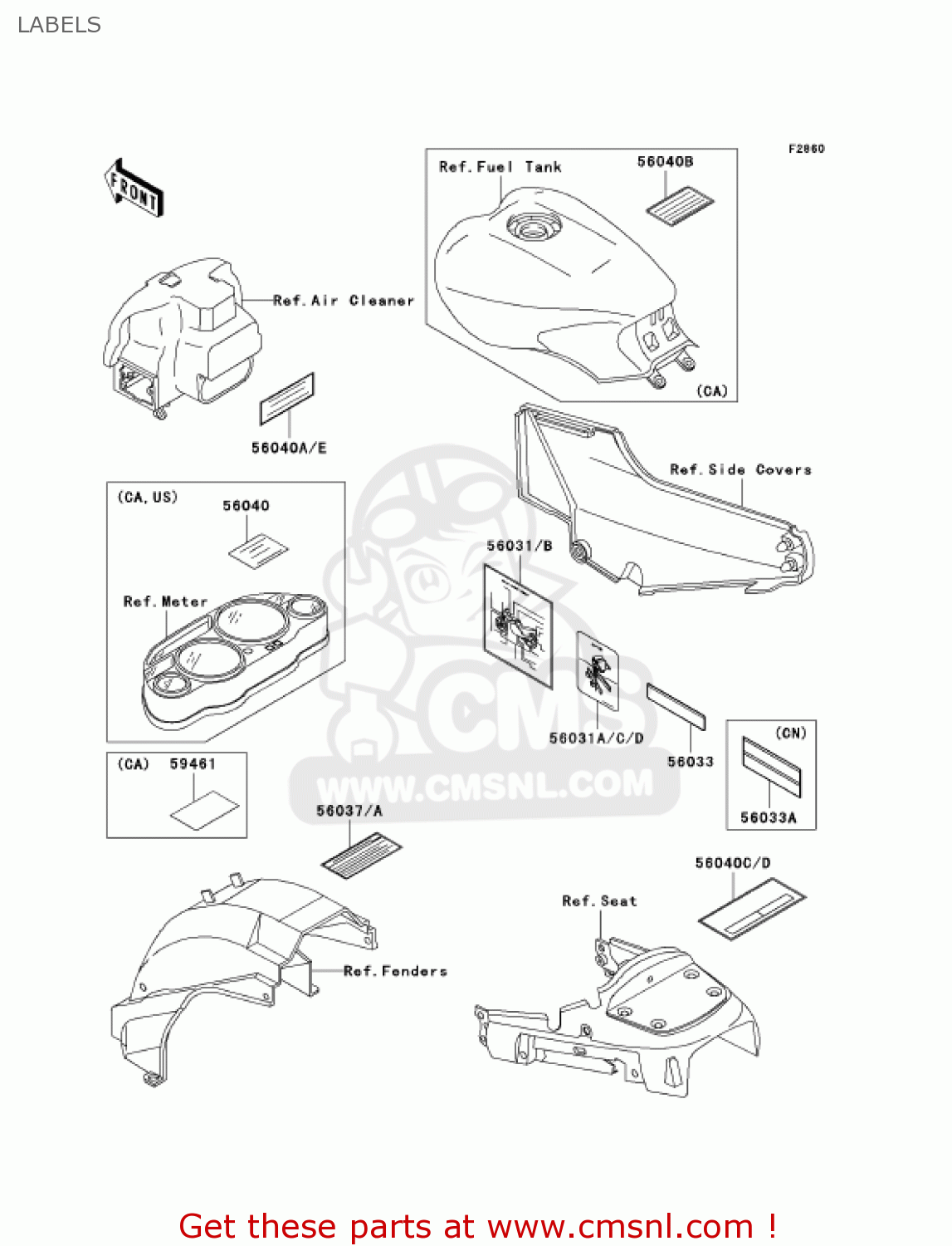 LABELS ZG1000A6F CONCOURS 2006 USA CALIFORNIA CANADA
