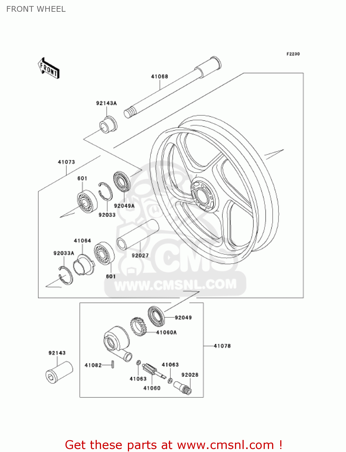 FRONT WHEEL ZG1000A6F CONCOURS 2006 USA CALIFORNIA CANADA
