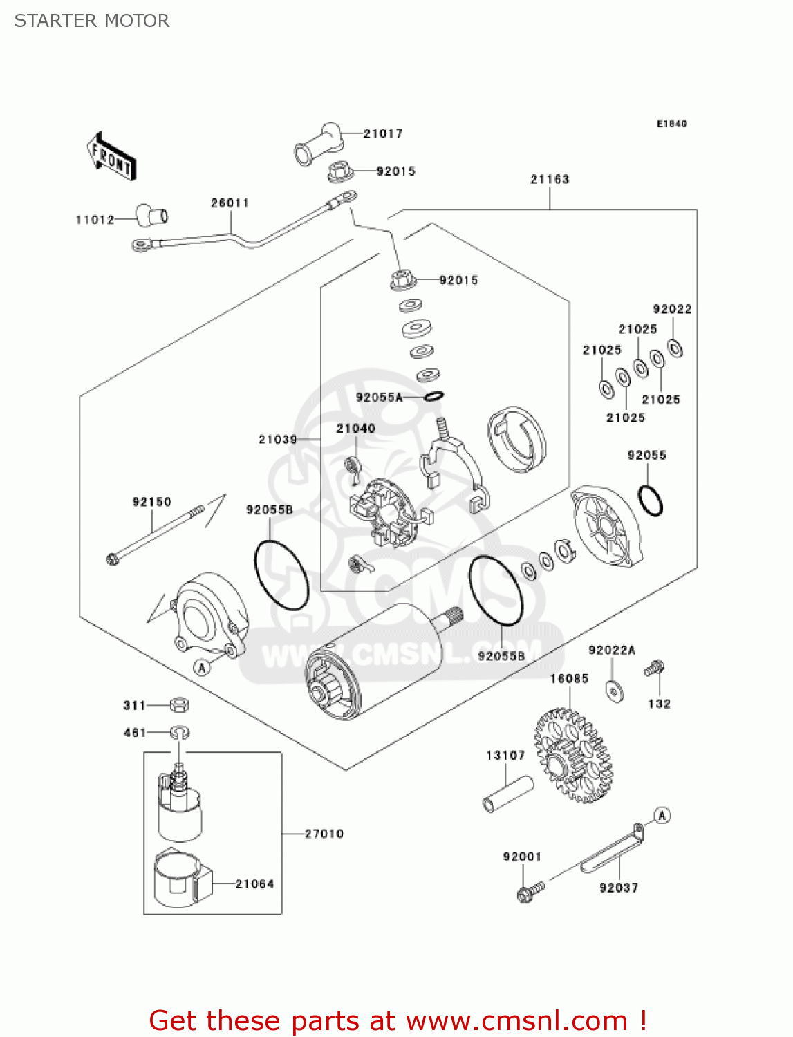 STARTER MOTOR ZG1000A6F CONCOURS 2006 USA CALIFORNIA CANADA