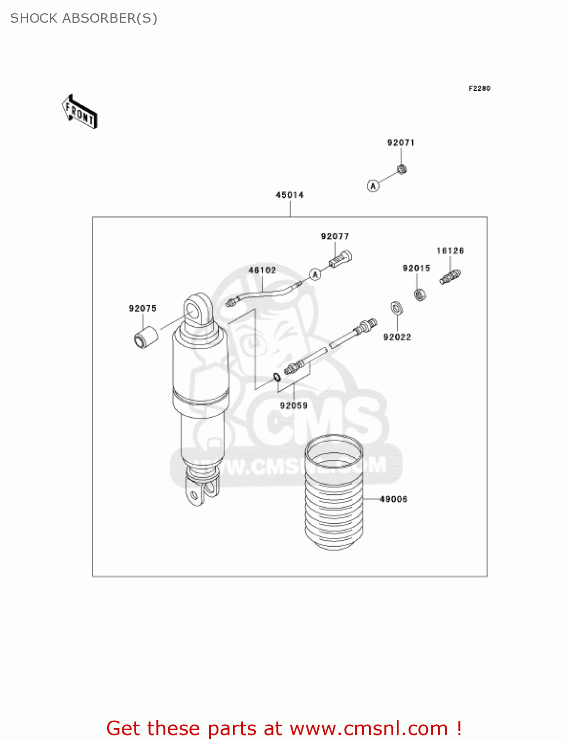 SHOCK ABSORBER(S) ZG1000A6F CONCOURS 2006 USA CALIFORNIA CANADA