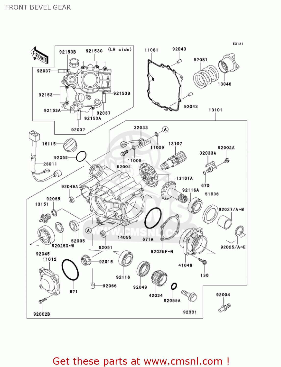 FRONT BEVEL GEAR ZG1000A6F CONCOURS 2006 USA CALIFORNIA CANADA