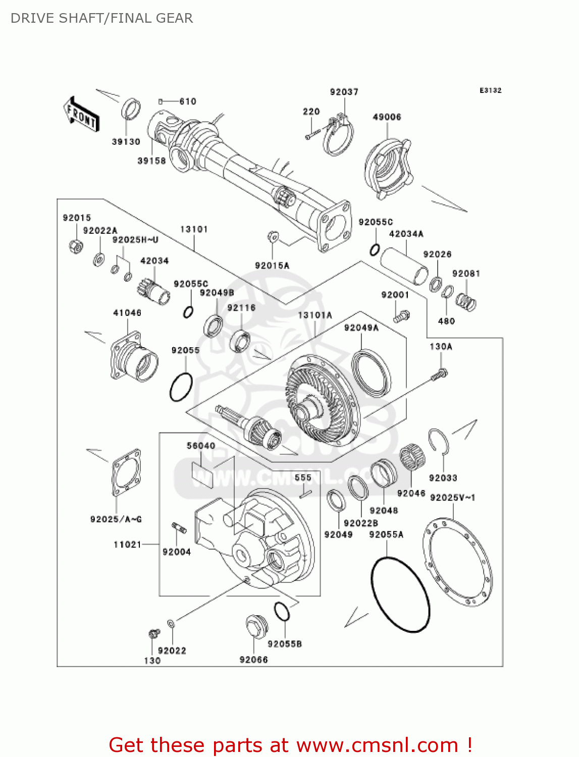 DRIVE SHAFT/FINAL GEAR ZG1000A6F CONCOURS 2006 USA CALIFORNIA CANADA