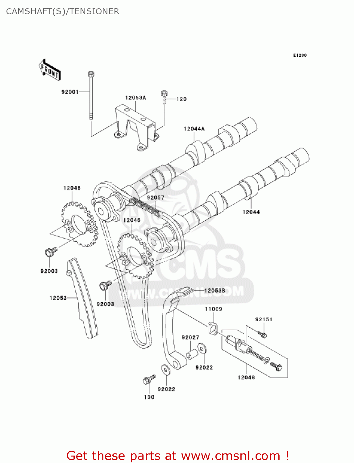 CAMSHAFT(S)/TENSIONER ZG1000A6F CONCOURS 2006 USA CALIFORNIA CANADA
