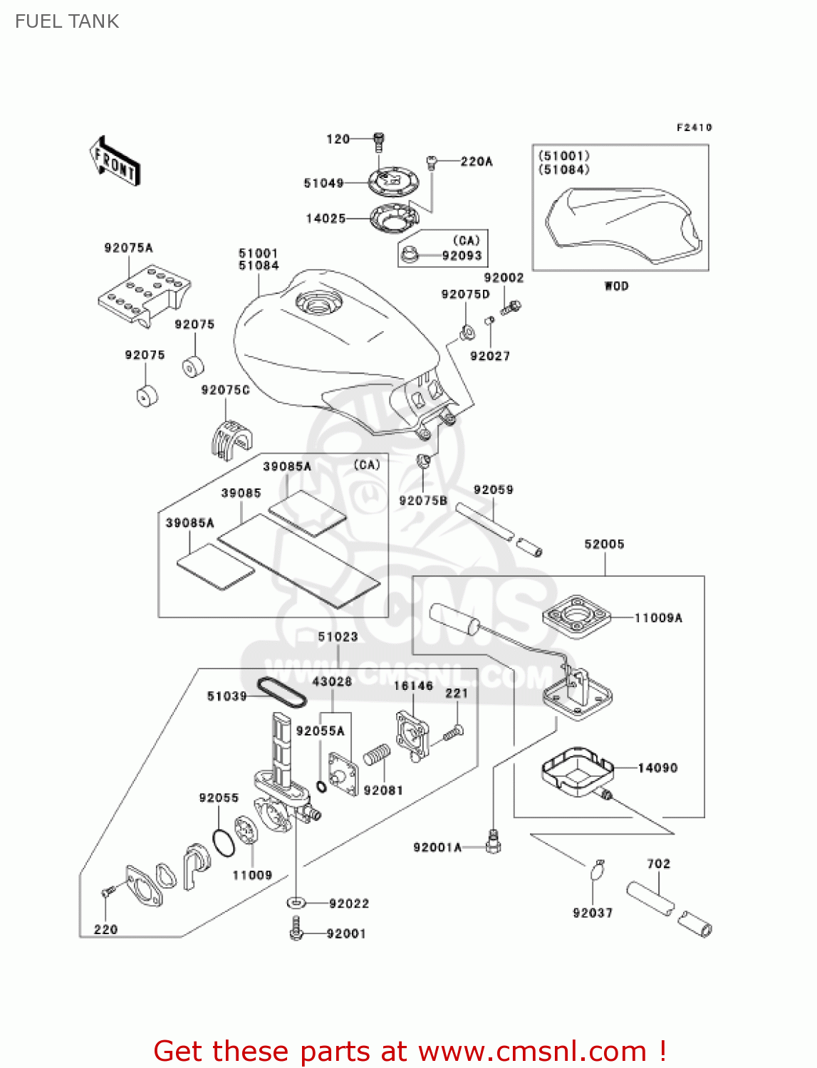 FUEL TANK ZG1000A6F CONCOURS 2006 USA CALIFORNIA CANADA
