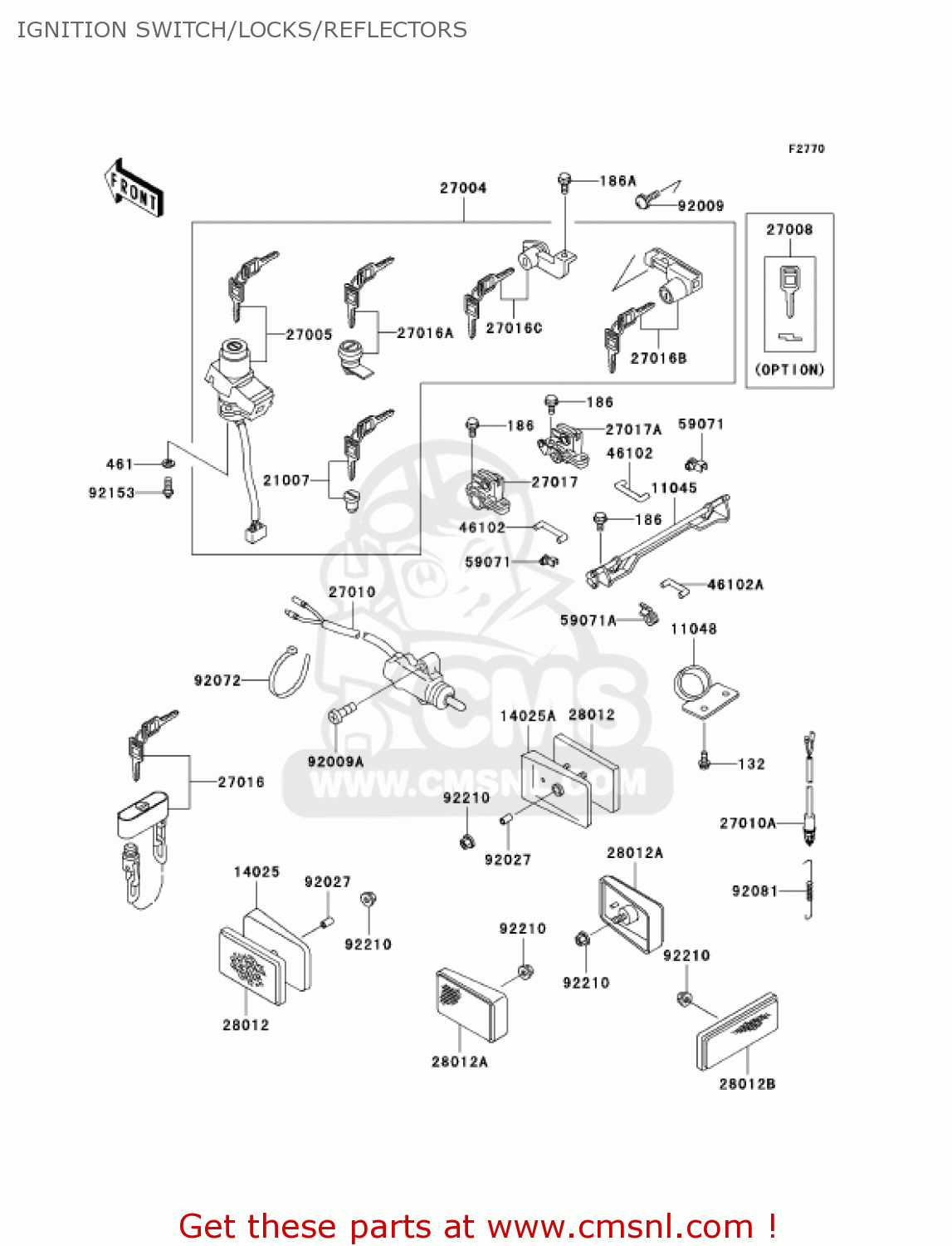 IGNITION SWITCH/LOCKS/REFLECTORS ZG1000A6F CONCOURS 2006 USA CALIFORNIA CANADA