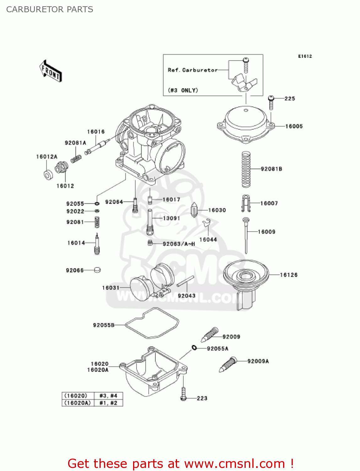 CARBURETOR PARTS ZG1000A6F CONCOURS 2006 USA CALIFORNIA CANADA