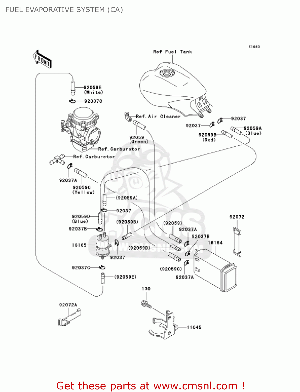 FUEL EVAPORATIVE SYSTEM (CA) ZG1000A6F CONCOURS 2006 USA CALIFORNIA CANADA