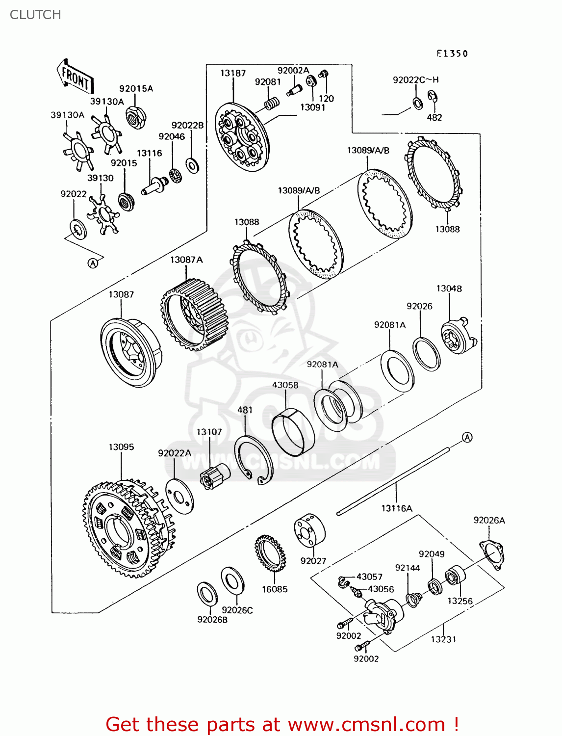 CLUTCH ZG1000A7 1000GTR 1992 EUROPE UK FR AR FG ST