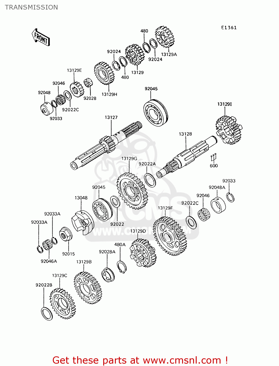 TRANSMISSION ZG1000A7 1000GTR 1992 EUROPE UK FR AR FG ST