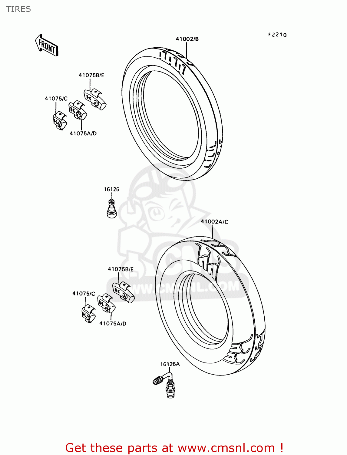 TIRES ZG1000A7 1000GTR 1992 EUROPE UK FR AR FG ST
