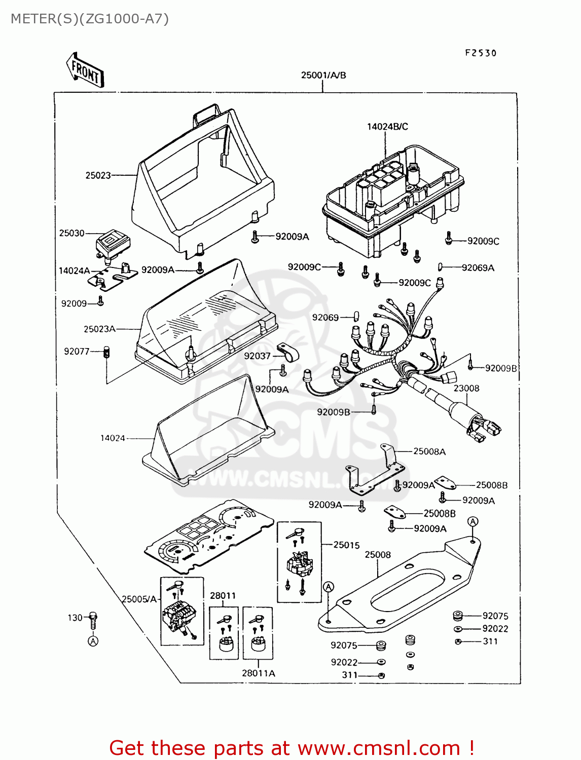 METER(S)(ZG1000-A7) ZG1000A7 1000GTR 1992 EUROPE UK FR AR FG ST