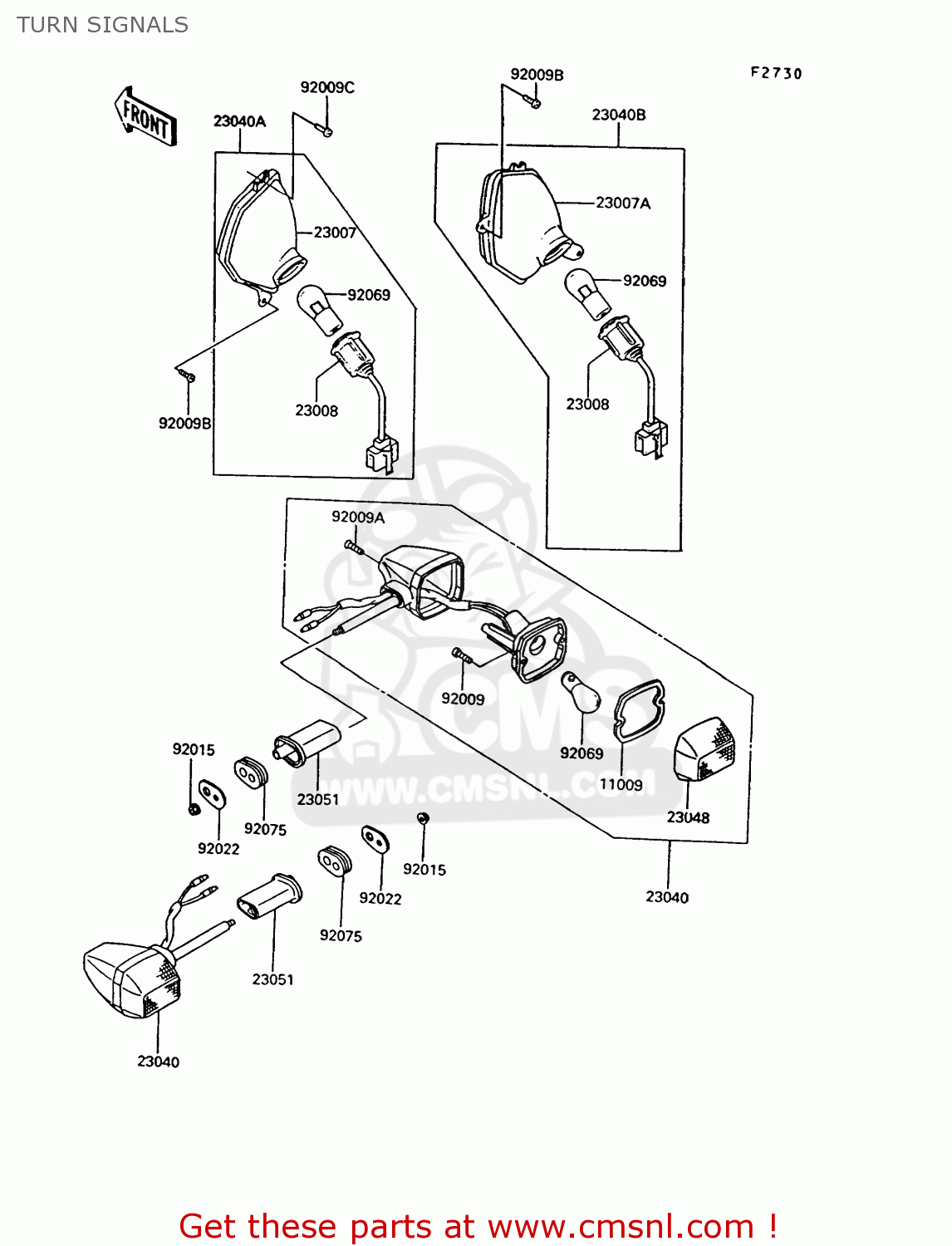TURN SIGNALS ZG1000A7 1000GTR 1992 EUROPE UK FR AR FG ST