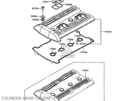 CYLINDER HEAD COVER - ZG1000A7 1000GTR 1992 EUROPE UK FR AR FG ST