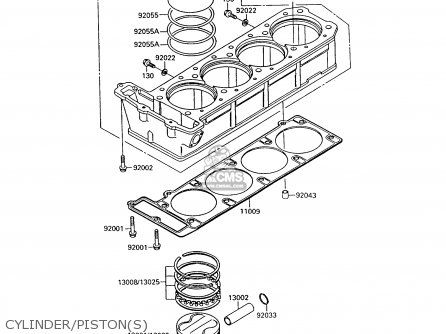 CYLINDER/PISTON(S) - ZG1000A7 1000GTR 1992 EUROPE UK FR AR FG ST