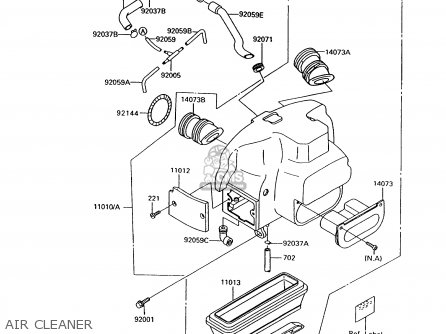 AIR CLEANER - ZG1000A7 1000GTR 1992 EUROPE UK FR AR FG ST
