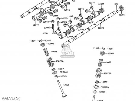 VALVE(S) - ZG1000A7 1000GTR 1992 EUROPE UK FR AR FG ST