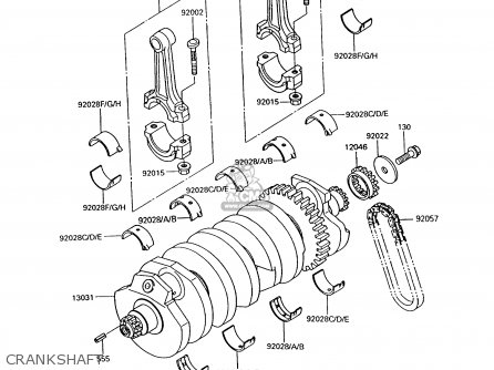 CRANKSHAFT - ZG1000A7 1000GTR 1992 EUROPE UK FR AR FG ST