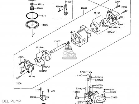 OIL PUMP - ZG1000A7 1000GTR 1992 EUROPE UK FR AR FG ST