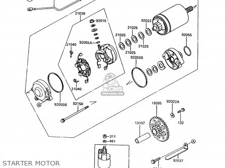 STARTER MOTOR - ZG1000A7 1000GTR 1992 EUROPE UK FR AR FG ST