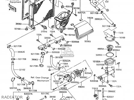RADIATOR - ZG1000A7 1000GTR 1992 EUROPE UK FR AR FG ST