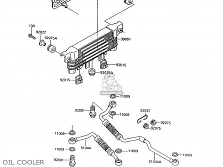 OIL COOLER - ZG1000A7 1000GTR 1992 EUROPE UK FR AR FG ST