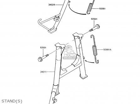 STAND(S) - ZG1000A7 1000GTR 1992 EUROPE UK FR AR FG ST
