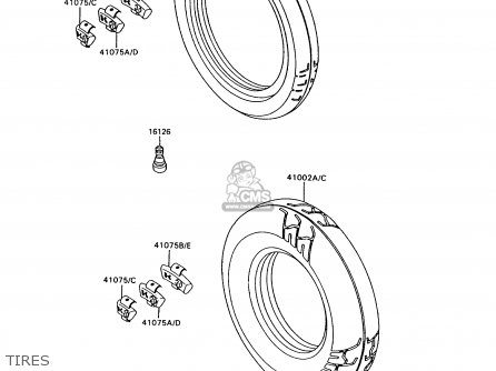 TIRES - ZG1000A7 1000GTR 1992 EUROPE UK FR AR FG ST