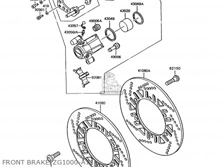FRONT BRAKE(ZG1000-A7) - ZG1000A7 1000GTR 1992 EUROPE UK FR AR FG ST