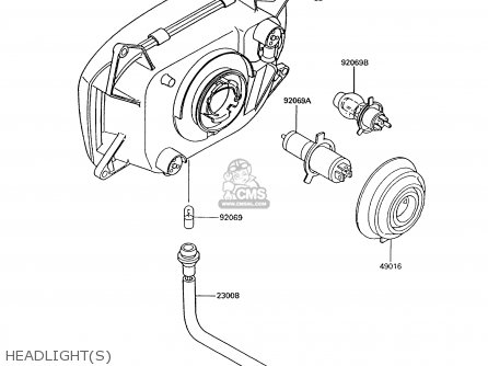 HEADLIGHT(S) - ZG1000A7 1000GTR 1992 EUROPE UK FR AR FG ST
