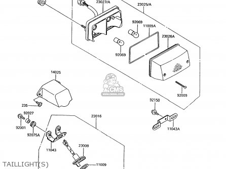 TAILLIGHT(S) - ZG1000A7 1000GTR 1992 EUROPE UK FR AR FG ST