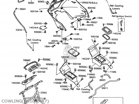 COWLING(ZG1000-A7) - ZG1000A7 1000GTR 1992 EUROPE UK FR AR FG ST