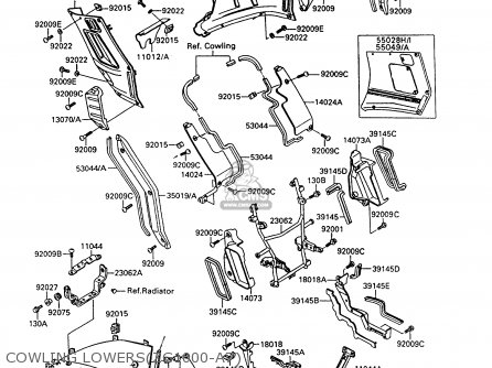 COWLING LOWERS(ZG1000-A7) - ZG1000A7 1000GTR 1992 EUROPE UK FR AR FG ST