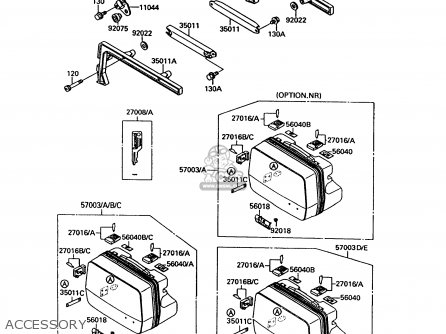 ACCESSORY - ZG1000A7 1000GTR 1992 EUROPE UK FR AR FG ST