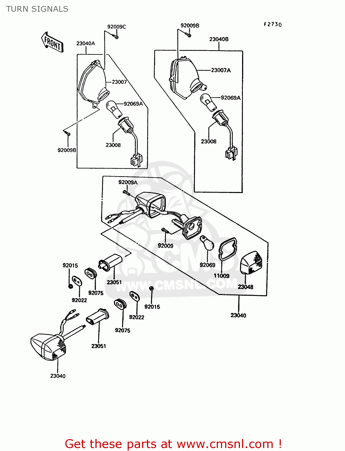 TURN SIGNALS ZG1000A7 CONCOURS 1992 USA CALIFORNIA CANADA