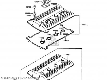 CYLINDER HEAD COVER - ZG1000A7 CONCOURS 1992 USA CALIFORNIA CANADA