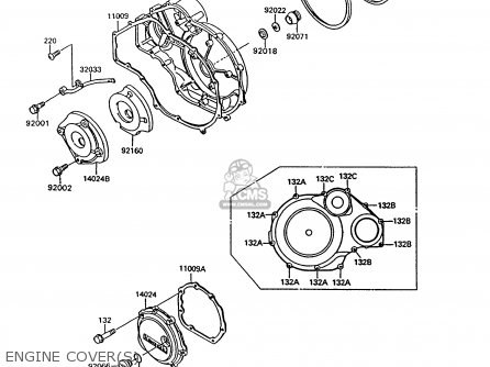ENGINE COVER(S) - ZG1000A7 CONCOURS 1992 USA CALIFORNIA CANADA