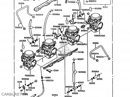 CARBURETOR - ZG1000A7 CONCOURS 1992 USA CALIFORNIA CANADA