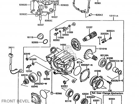 FRONT BEVEL GEAR - ZG1000A7 CONCOURS 1992 USA CALIFORNIA CANADA