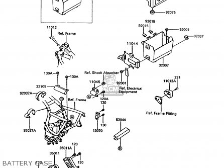 BATTERY CASE - ZG1000A7 CONCOURS 1992 USA CALIFORNIA CANADA