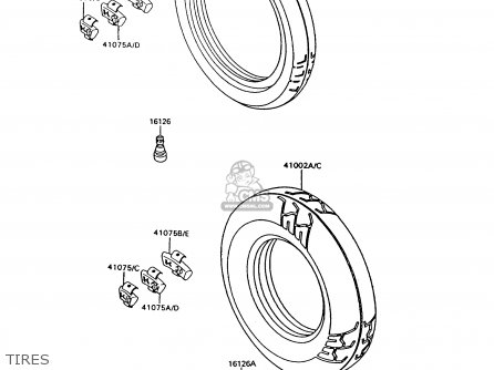 TIRES - ZG1000A7 CONCOURS 1992 USA CALIFORNIA CANADA