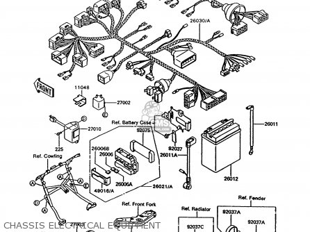 CHASSIS ELECTRICAL EQUIPMENT - ZG1000A7 CONCOURS 1992 USA CALIFORNIA CANADA