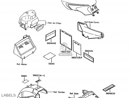 LABELS - ZG1000A7 CONCOURS 1992 USA CALIFORNIA CANADA