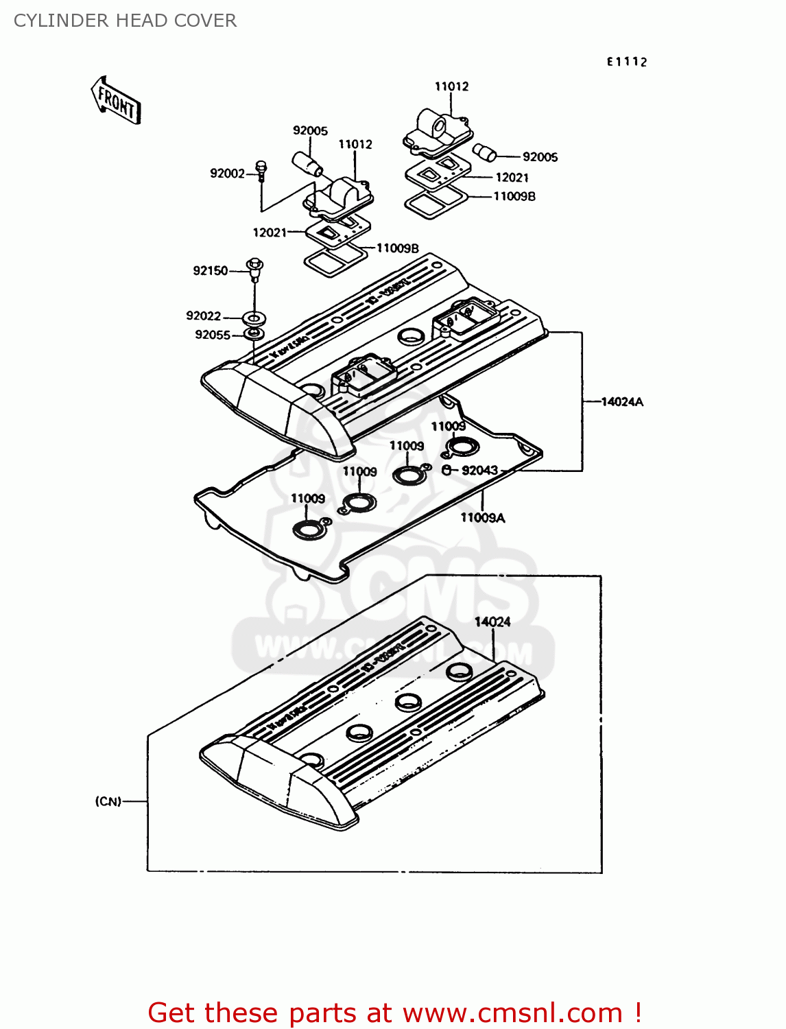 CYLINDER HEAD COVER ZG1000A8 CONCOURS 1993 USA CALIFORNIA CANADA