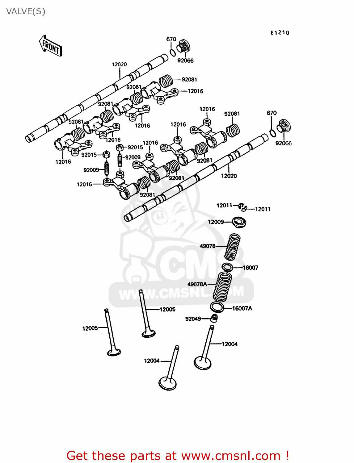 VALVE(S) ZG1000A8 CONCOURS 1993 USA CALIFORNIA CANADA