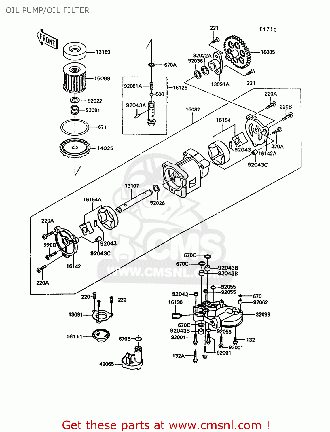 OIL PUMP/OIL FILTER ZG1000A8 CONCOURS 1993 USA CALIFORNIA CANADA