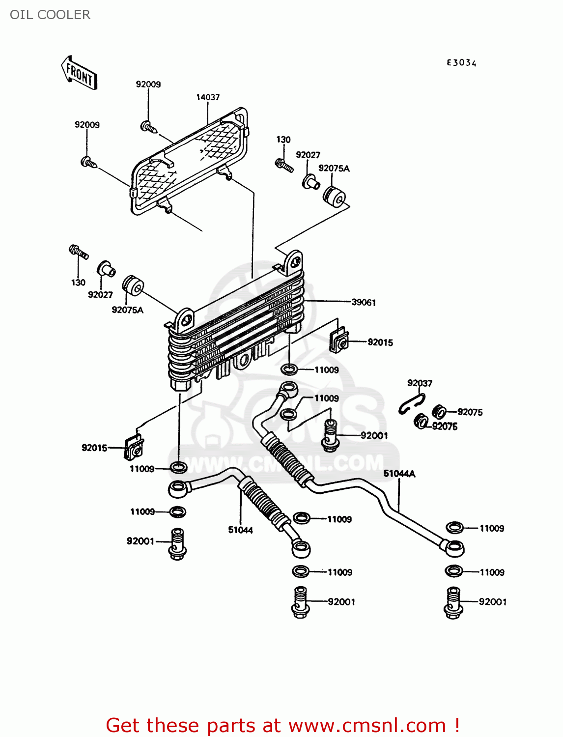 OIL COOLER ZG1000A8 CONCOURS 1993 USA CALIFORNIA CANADA