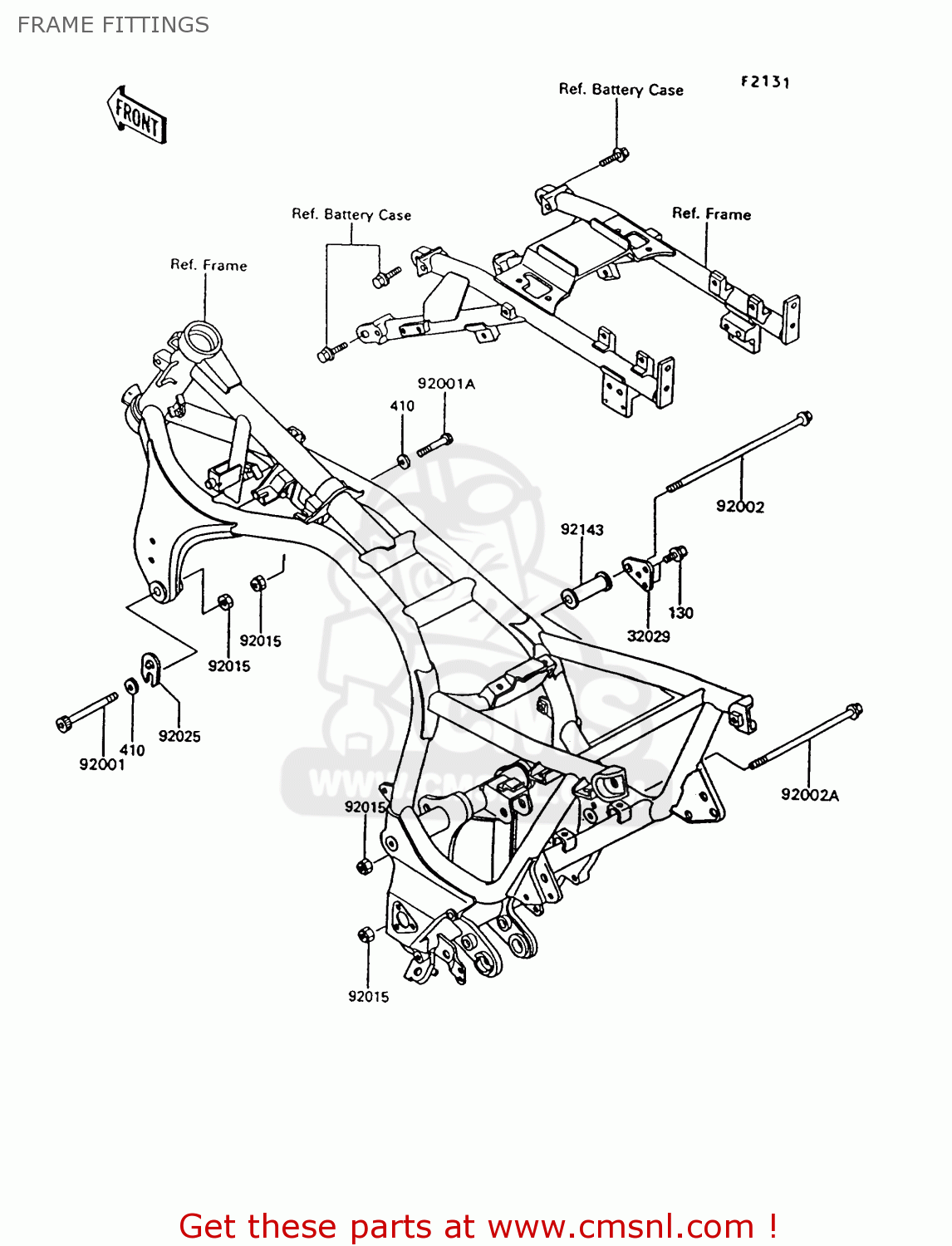FRAME FITTINGS ZG1000A8 CONCOURS 1993 USA CALIFORNIA CANADA