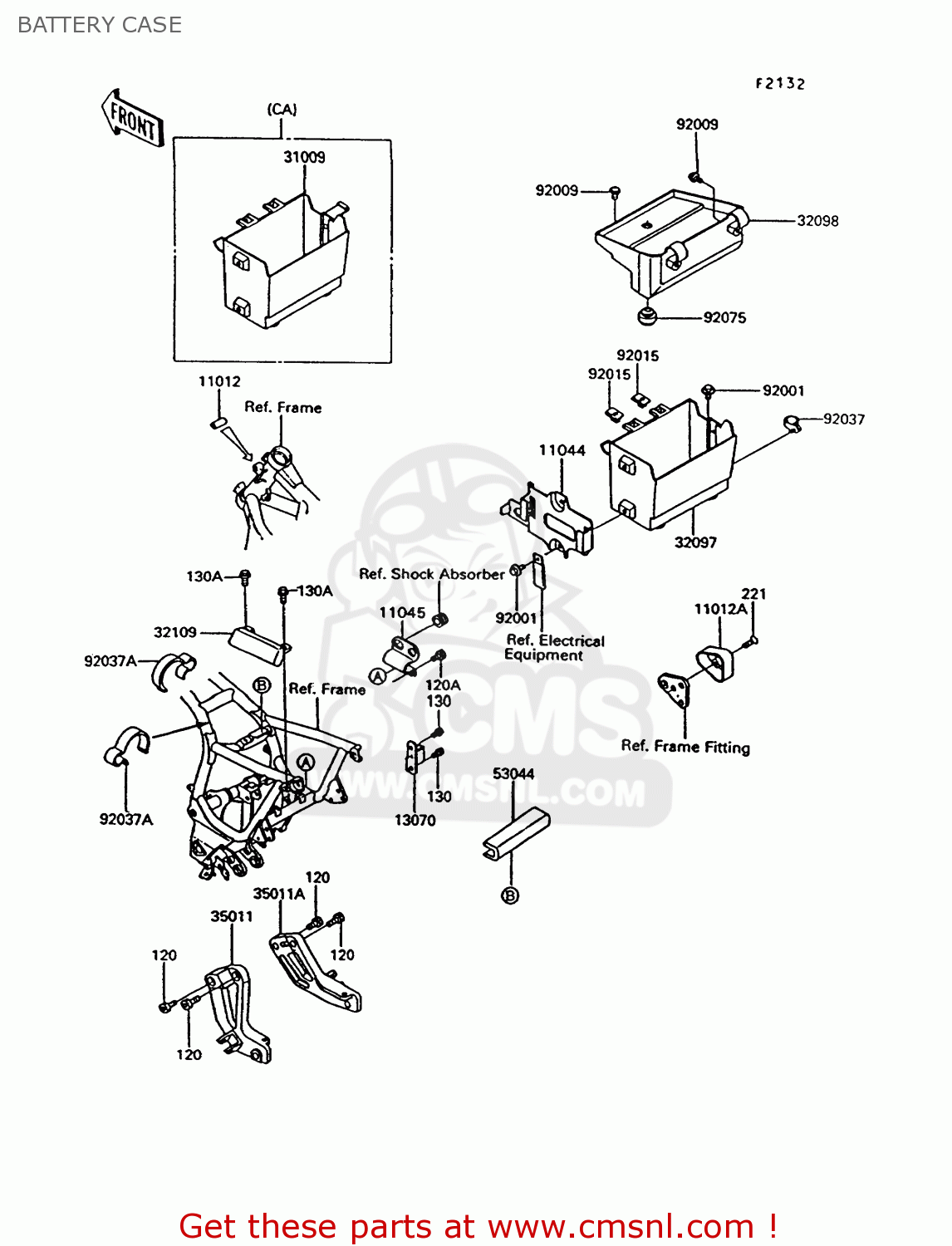 BATTERY CASE ZG1000A8 CONCOURS 1993 USA CALIFORNIA CANADA