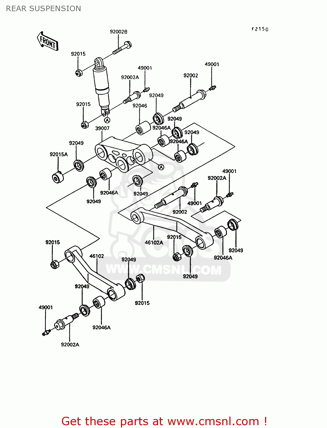 REAR SUSPENSION ZG1000A8 CONCOURS 1993 USA CALIFORNIA CANADA