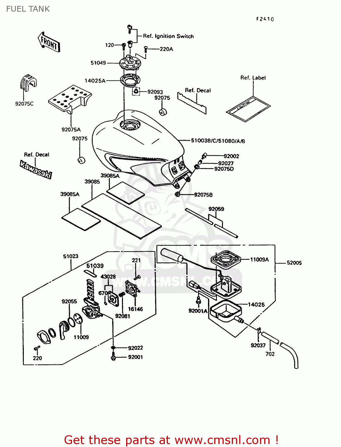 FUEL TANK ZG1000A8 CONCOURS 1993 USA CALIFORNIA CANADA